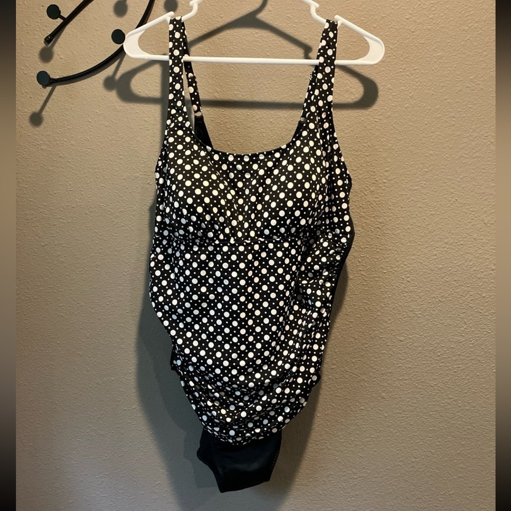 Black and White Polka Dot Swimsuit